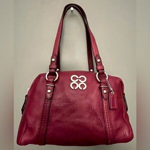 Coach Julia Magenta Purple Leather Shoulder/Handbag